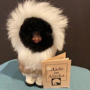 Memeluck Alaskan collectible doll made in Juneau AK 6”. Name is Naomik